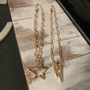 Star & Lightning bolt necklaces